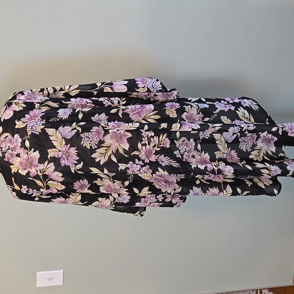 Polyester Flower Printed Kimono - Picture 2 of 7